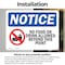 Signmission No Food Or Drink Allowed Beyond This Point, 10 in W x Rectangle, Vinyl Decal OS-2PACK-NS-D-710-L-16125 - alternate 6